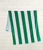 Noble Excellence Summer Shop Collection Striped Print Cotton Beach Towels, Color:Green - Image 1