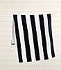 Noble Excellence Summer Shop Collection Striped Print Cotton Beach Towels, Color:Black - Image 1
