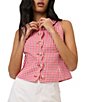 Nobody's Child Coordinating Scalloped Gingham Button Front Vest - Image 1