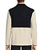 Color:Ecru - Image 2 - Nomad Collection Long Sleeve Fleece Colorblock Half Zip Mockneck Pullover
