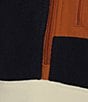 Color:Ecru - Image 4 - Nomad Collection Long Sleeve Fleece Colorblock Half Zip Mockneck Pullover