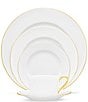 Color:White with Gold Band - Image 2 - Accompanist Bread & Butter / Appetizer Plates, Set of 4