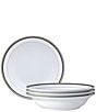 Noritake Austin Platinum Collection Rim Dinner Bowls, Set Of 4, Color:Black - Image 1