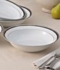 Noritake Austin Platinum Collection Rim Dinner Bowls, Set Of 4, Color:Black - Image 3