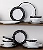 Color:Black - Image 3 - Black Rill Collection 12-Piece Place Setting