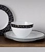 Color:Black - Image 5 - Black Rill Collection 12-Piece Place Setting