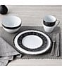 Color:Black - Image 2 - Black Rill Collection 4-Piece Place Setting
