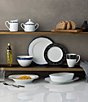 Noritake Rill Collection Platinum Band Place Setting, Color:Black - Image 8