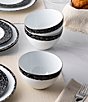 Noritake Black Rill Collection Cereal Bowls, Set of 4, Color:Black - Image 7