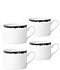 Color:Black - Image 1 - Black Rill Collection Cups, Set of 4