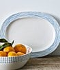 Noritake Blue Hammock 14#double; Porcelain Oval Platter, Color:Blue - Image 2