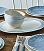 Noritake Blue Hammock 14#double; Porcelain Oval Platter, Color:Blue - Image 3
