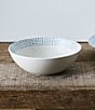 Color:Blue - Image 5 - Blue Hammock Collection Rim Dot Cereal Bowls, Set of 4