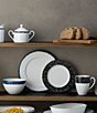 Noritake Rill Collection Platinum Banded Dinnerware Set, Service For 4, Color:Black - Image 7