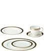 Color:Gold - Image 3 - Brilliance Bone China Bread & Butter / Appetizer Plates, Set of 4