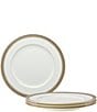Color:Gold - Image 1 - Brilliance Bone China Dinner Plates, Set of 4