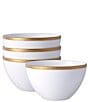 Noritake Charlotta Collection Cereal Bowls, Set of 4, Color:Gold - Image 1