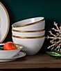 Noritake Charlotta Collection Cereal Bowls, Set of 4, Color:Gold - Image 2