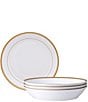 Noritake Charlotta Collection Coupe Dinner Bowls, Set of 4, Color:Gold - Image 1