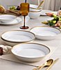 Noritake Charlotta Collection Coupe Dinner Bowls, Set of 4, Color:Gold - Image 2