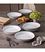 Noritake Charlotta Collection Coupe Dinner Bowls, Set of 4, Color:Silver/White - Image 2