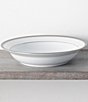 Noritake Charlotta Collection Rim Dinner Bowls, Set of 4, Color:Silver/White - Image 4