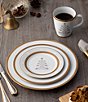 Noritake Charlotta Gold Holiday Tree Appetizer Plates, Set of 4, Color:Gold - Image 7