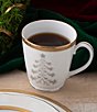 Noritake Charlotta Gold Set of 4 Holiday Tree Mugs, Color:Gold - Image 3