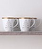 Noritake Charlotta Gold Set of 4 Holiday Tree Mugs, Color:Gold - Image 4