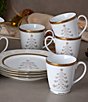 Noritake Charlotta Gold Set of 4 Holiday Tree Mugs, Color:Gold - Image 7