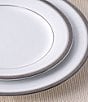 Noritake Charlotta Collection Banded Place Setting, Color:White/Silver - Image 3