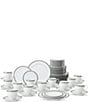 Color:White - Image 1 - Charlotta Platinum Collection 60-Piece Dinnerware Set, Service For 12