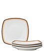 Noritake Colorscapes Layers Collection Square Dinner Plates, Set of 4, Color:Desert - Image 1