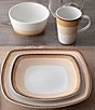 Noritake Colorscapes Layers Collection Square Dinner Plates, Set of 4, Color:Desert - Image 3