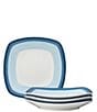 Noritake Colorscapes Layers Collection Square Salad Plates, Set of 4, Color:Sky - Image 1