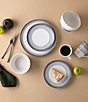 Noritake Colorscapes Layers Collection Coupe Dinnerware Set, Service for 4, Color:Grey Black White - Image 4