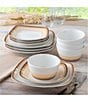 Noritake Colorscapes Layers Collection Square Dinnerware Set, Service for 4, Color:Desert - Image 5