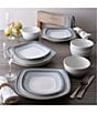 Noritake Colorscapes Layers Collection Square Dinnerware Set, Service for 4, Color:Ash - Image 2