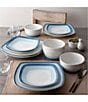 Noritake Colorscapes Layers Collection Square Dinnerware Set, Service for 4, Color:Sky - Image 3