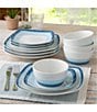 Noritake Colorscapes Layers Collection Square Dinnerware Set, Service for 4, Color:Sky - Image 4