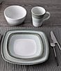 Noritake Colorscapes Layers Collection Square Place Setting, Color:Sage Green - Image 2