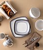 Noritake Colorscapes Layers Collection Square Place Setting, Color:Dark Grey - Image 5