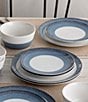 Color:Navy - Image 2 - Colorscapes Layers Navy Collection 12-Piece Coupe Set, Service For 4
