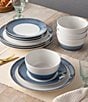 Color:Navy - Image 3 - Colorscapes Layers Navy Collection 12-Piece Coupe Set, Service For 4