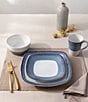 Color:Navy - Image 2 - Colorscapes Layers Navy Collection Set of 4 Square Dinner Plates