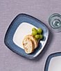 Color:Navy - Image 4 - Colorscapes Layers Navy Collection Set of 4 Square Salad Plates