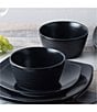 Noritake Colorscapes Swirl Collection Square Set, Service for 4, Color:Black - Image 4