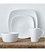 Color:White - Image 1 - Colorscapes White-on-White Swirl 4-Piece Square Place Setting