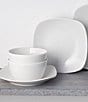 Color:White - Image 6 - Colorscapes White-on-White Swirl 4-Piece Square Place Setting
