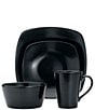 Noritake Colorscapes Swirl Collection Square Place Setting, Color:Black - Image 1